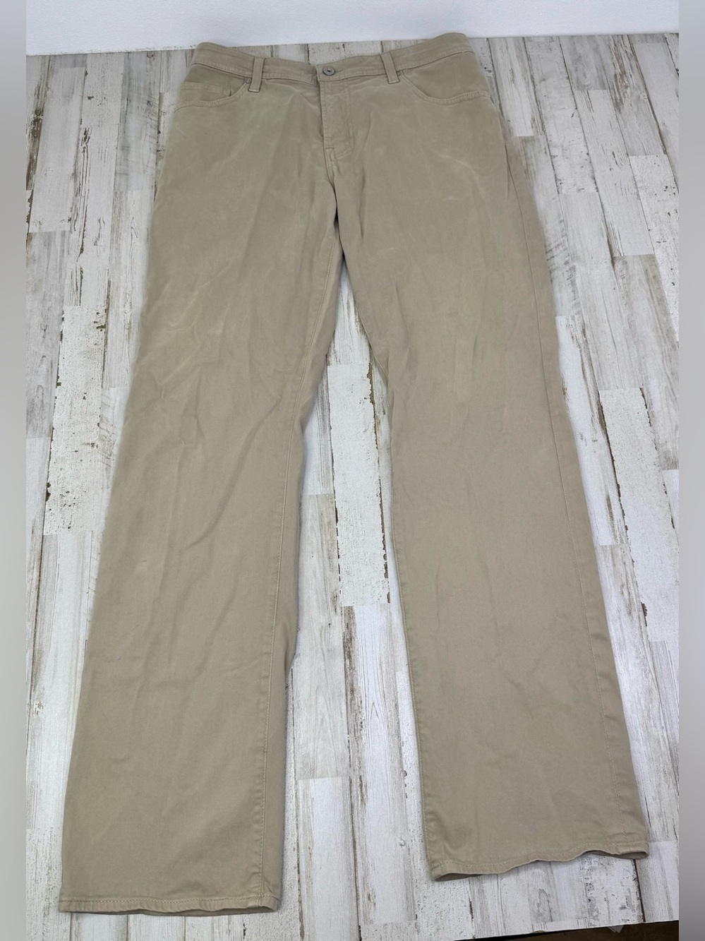 AG Adriano Goldschmied The Protege Straight Leg Tan Jeans Made In USA 34x35